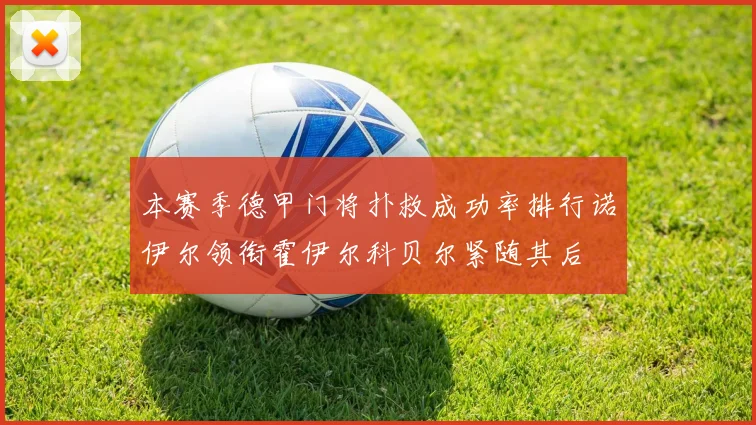 本赛季德甲门将扑救成功率排行诺伊尔领衔霍伊尔科贝尔紧随其后